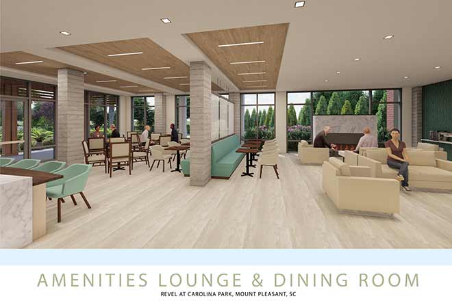 Restore at Carolina Park - Amenity Lounge and Dining Room