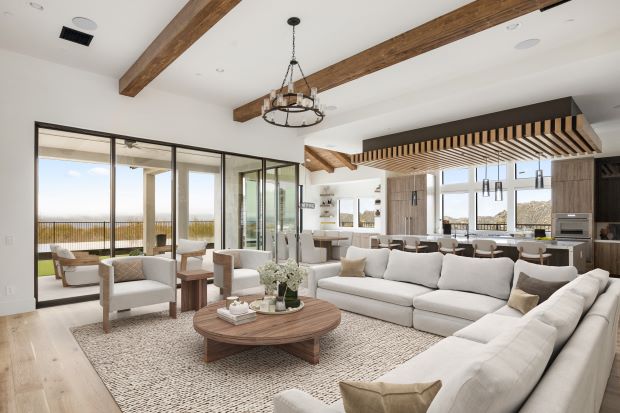 a photo of a family room in a David Weekley Homes Model Home