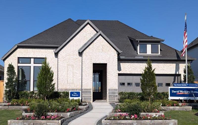 a photo of a family room in a David Weekley Homes Model Home