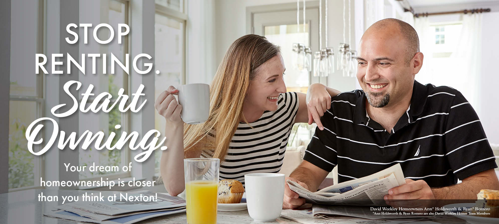 man and woman sitting at counter reading the newspaper